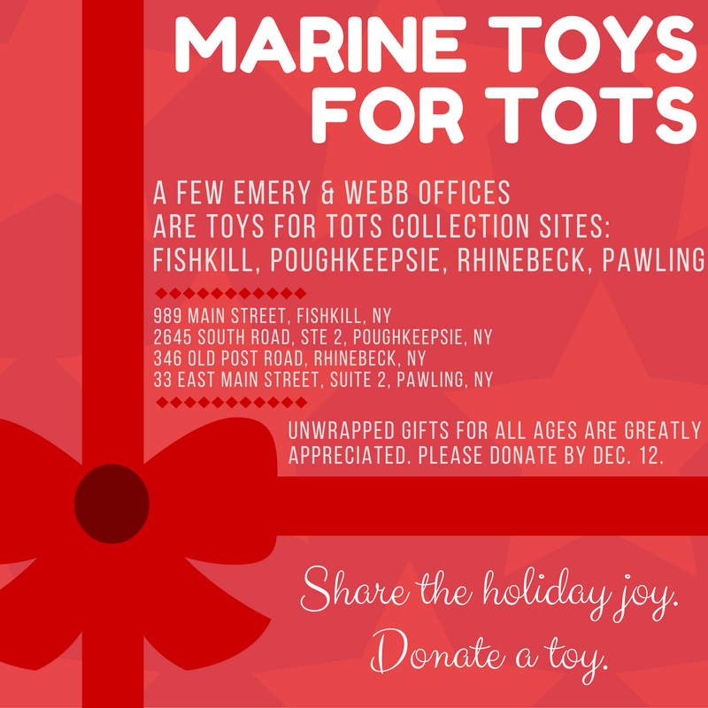 A few Emery & Webb offices are Toys for Tots Collection Sites
